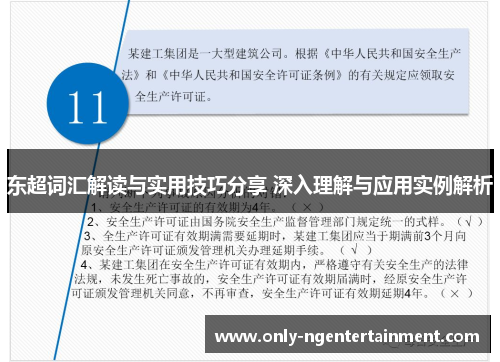 东超词汇解读与实用技巧分享 深入理解与应用实例解析
